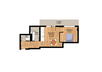 Stuttgarts Finest: Exklusives Appartement in der Cloud N°7 - Grundriss WE 49 (6198)