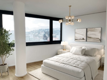 Exklusive Luxuswohnung in der Cloud N°7 - Schlafzimmer illustriert (5702)