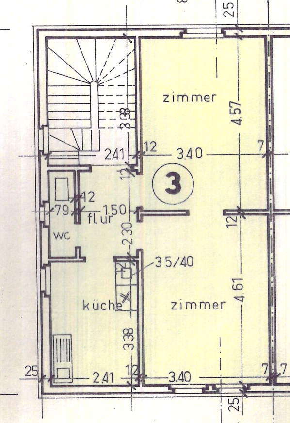 Grundriss, modifiziert in Realität