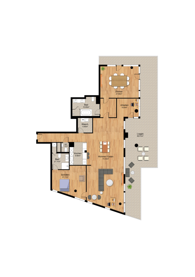 Grundriss WE 54